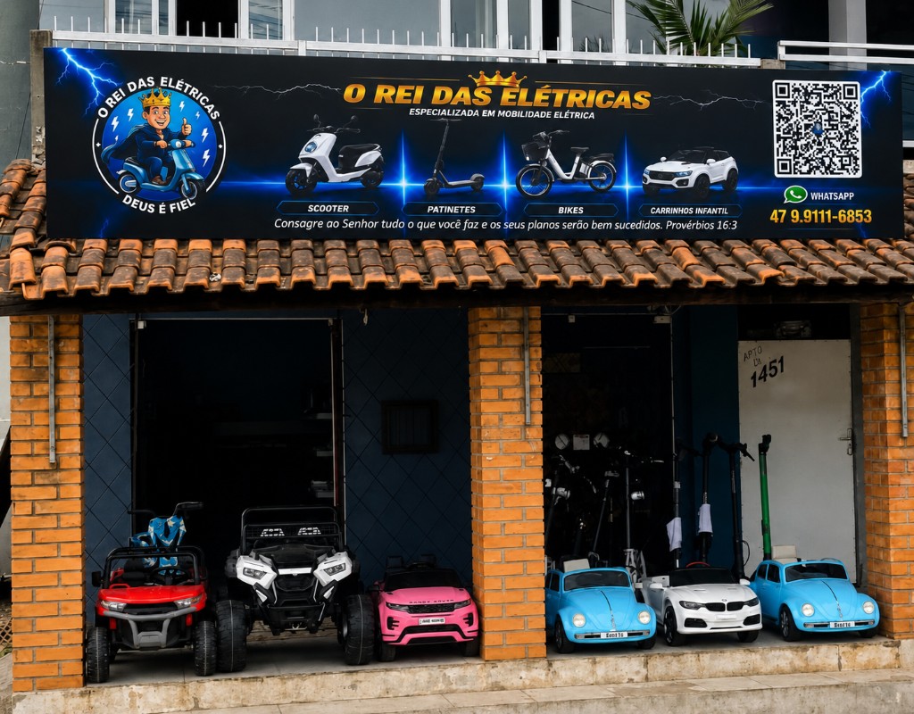 Fachada da loja O Rei das Elétricas